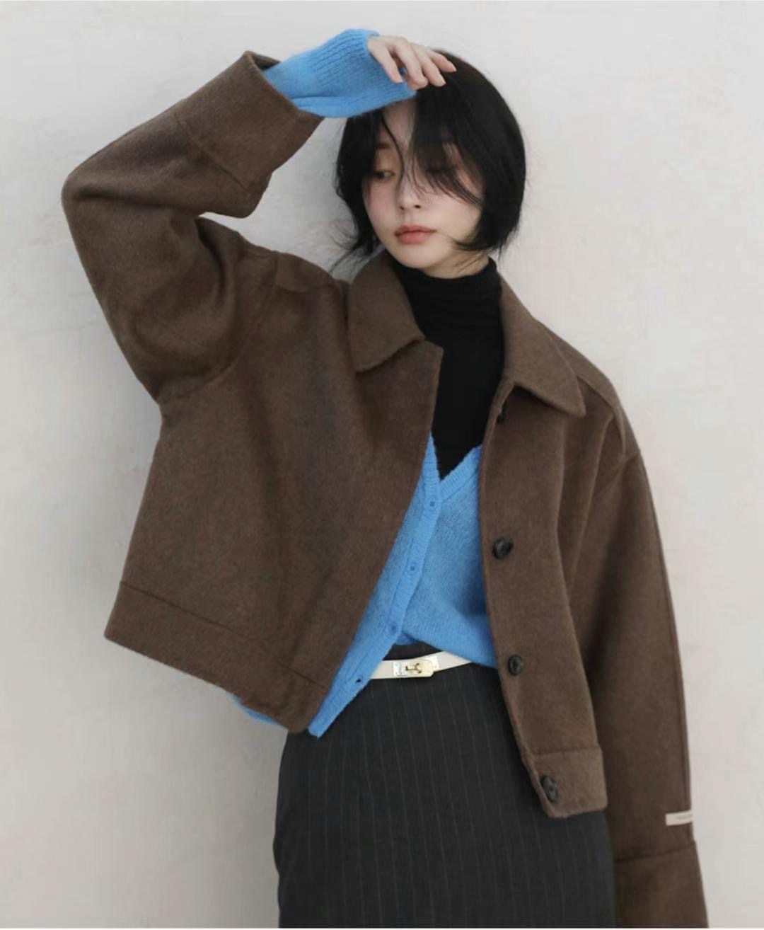 OLZE-올제-T韓國代購女士新品時尚人氣熱賣真品24秋夏短款大衣OLZE-올제-T短款大衣圖色2