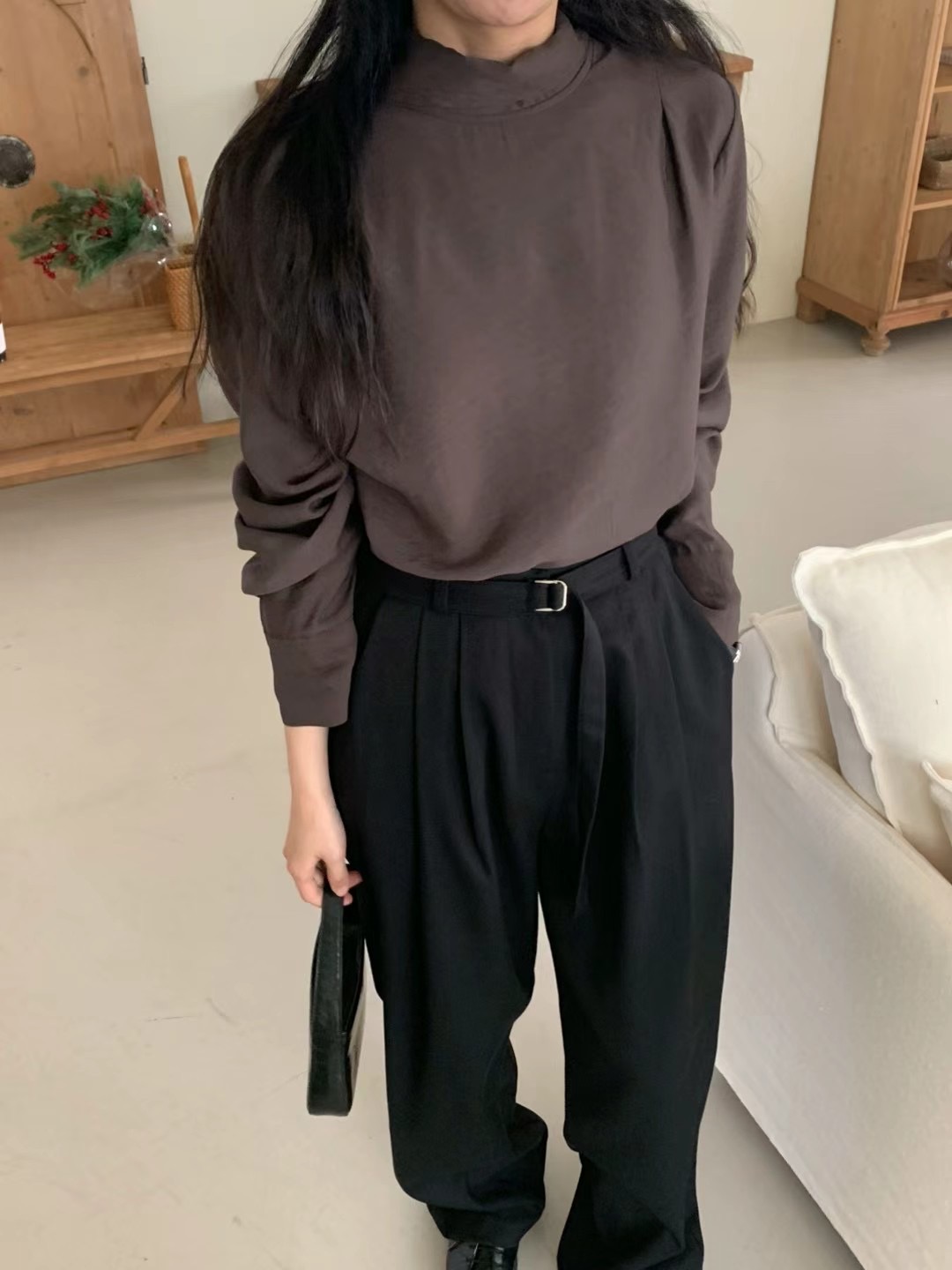 DINING韓國代購女裝新品時尚推薦人氣熱賣24秋夏襯衫蕾絲衫DINING襯衫/蕾絲衫