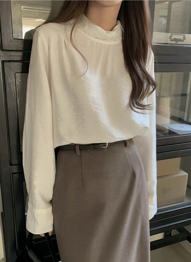 DINING韓國代購女裝新品時尚推薦人氣熱賣24秋夏襯衫蕾絲衫DINING襯衫/蕾絲衫