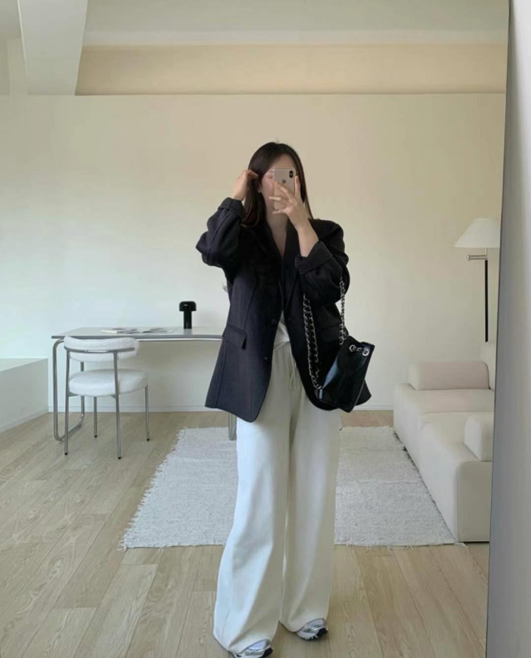 OLZE-올제-T東大門代購女裝新款真品職業推薦人氣短款大衣OLZE-올제-T短款大衣
