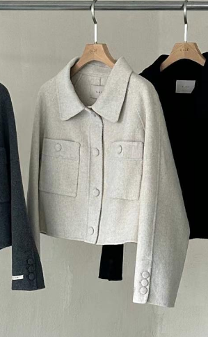 OLZE-올제-T東大門代購女裝新品職業推薦真品人氣短款大衣OLZE-올제-T短款大衣圖色2