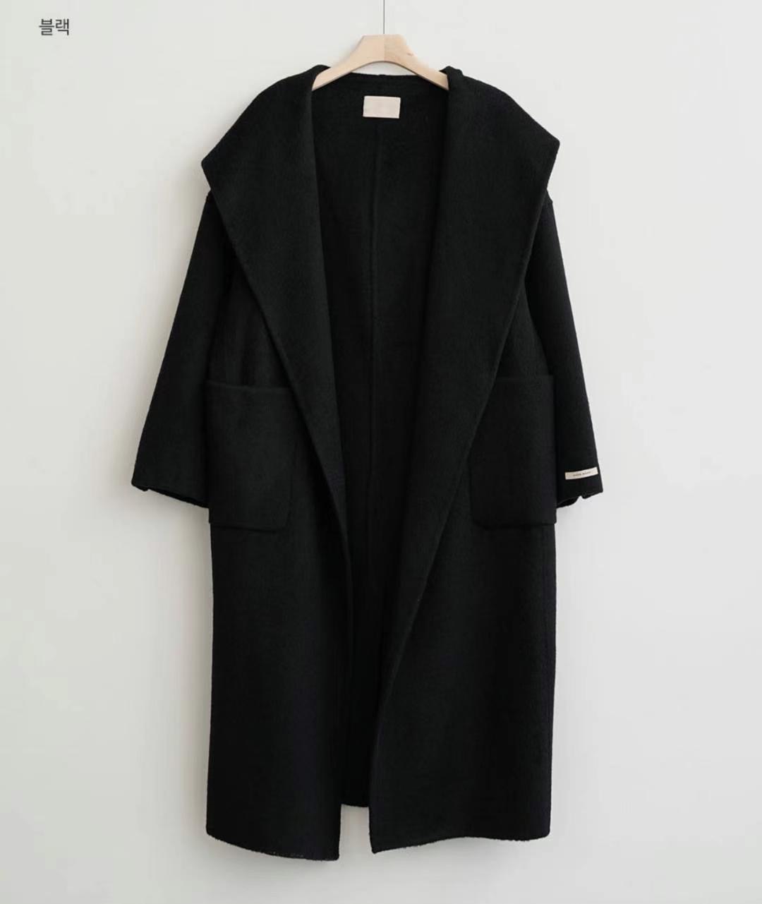OLZE-올제-T東大門代購女裝新品24秋夏推薦中長款大衣含腰帶OLZE-올제-T中長款大衣