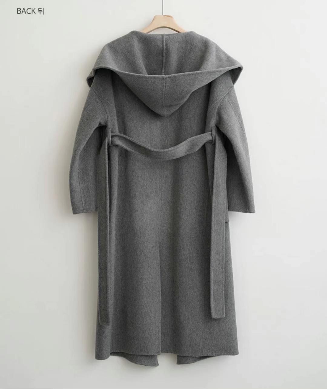 OLZE-올제-T東大門代購女裝新品24秋夏推薦中長款大衣含腰帶OLZE-올제-T中長款大衣