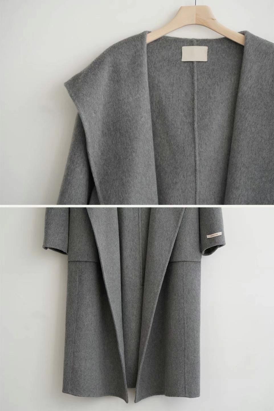 OLZE-올제-T東大門代購女裝新品24秋夏推薦中長款大衣含腰帶OLZE-올제-T中長款大衣