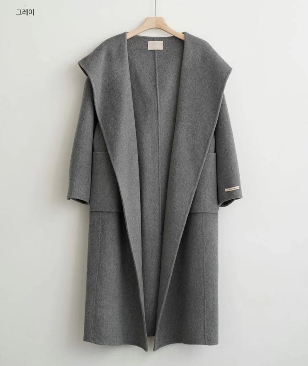 OLZE-올제-T東大門代購女裝新品24秋夏推薦中長款大衣含腰帶OLZE-올제-T中長款大衣圖色2