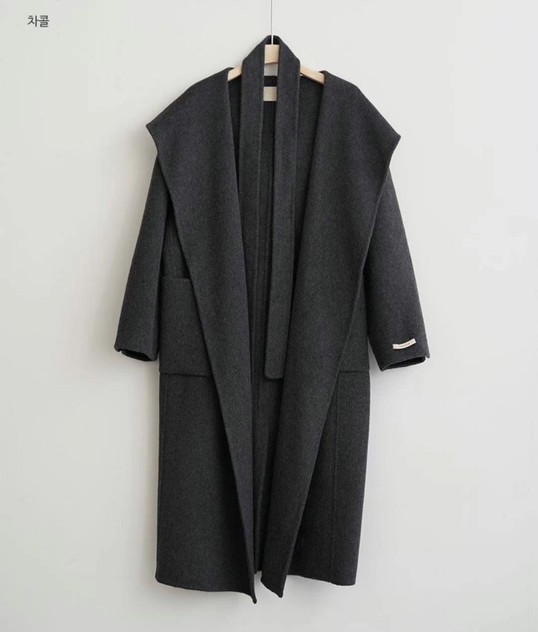 OLZE-올제-T東大門代購女裝新品24秋夏推薦中長款大衣含腰帶OLZE-올제-T中長款大衣圖色3