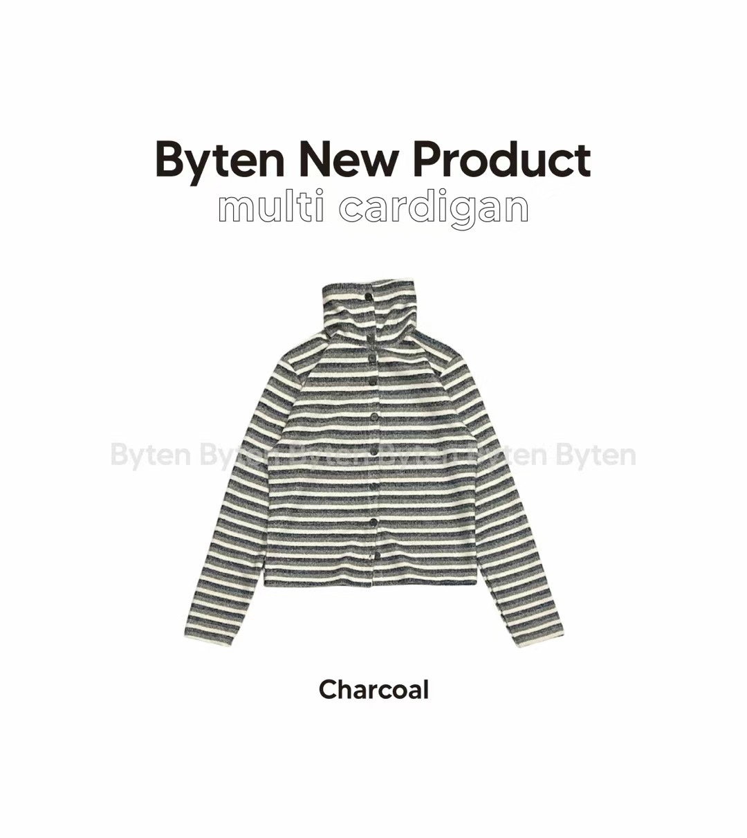 BYTEN韓國代購女裝新款人氣推薦休閑24秋夏職業長袖T恤開衫BYTEN長袖T恤
