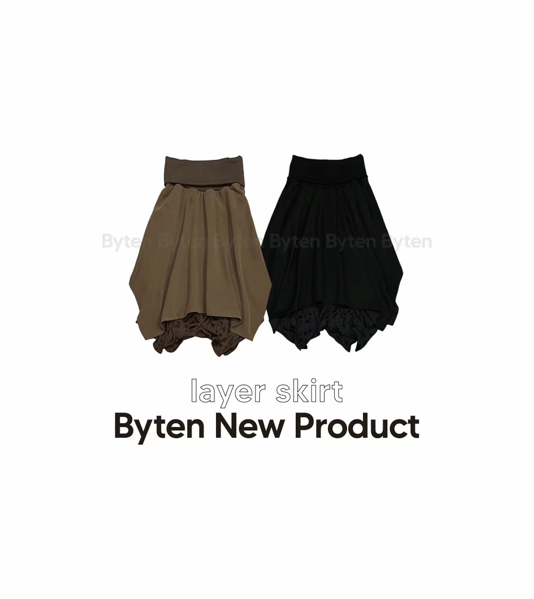 BYTEN東大門實拍女裝新品熱賣休閑真品時尚人氣半身裙中短裙BYTEN半身裙/中短裙
