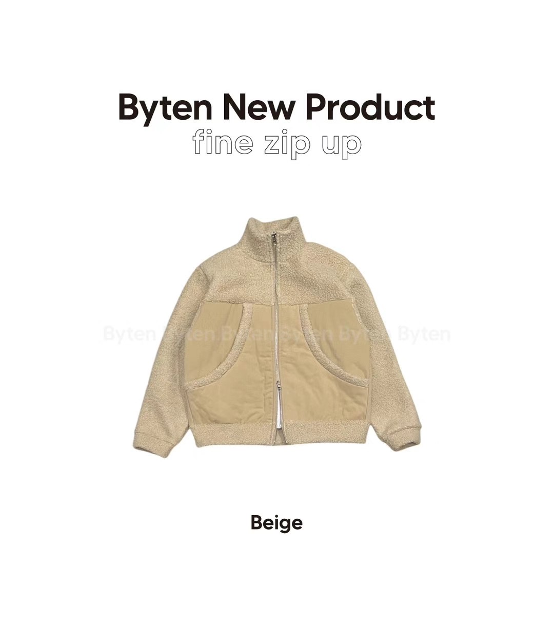 BYTEN韓國直郵女士新款人氣熱賣24秋夏休閑職業真品夾克拉鏈BYTEN夾克圖色1