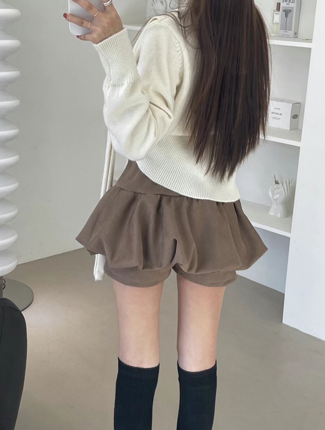 ADD-OT韓國直郵女裝新品職業推薦熱賣人氣24秋夏真品裙褲麂皮ADD-OT裙褲