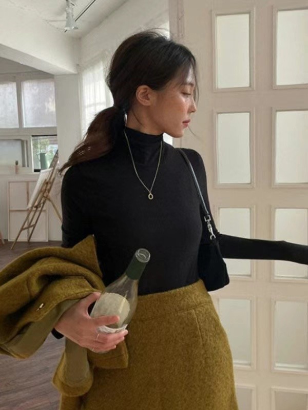 ADD-OT東大門實拍女裝新款休閑時尚24秋夏熱賣真品長袖T恤UNA-T長袖T恤