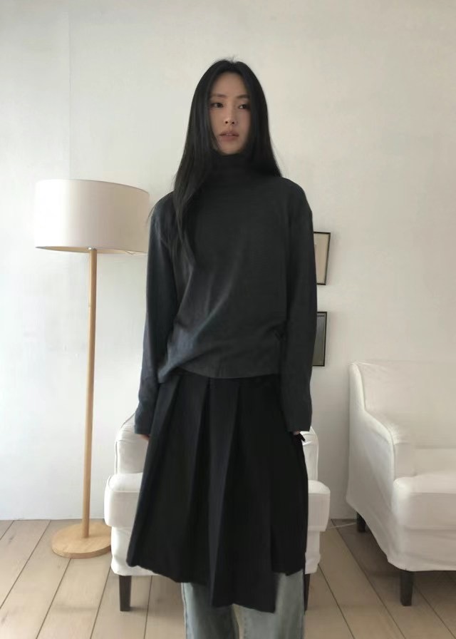 ROOOF韓國直郵女士新品推薦真品熱賣24秋夏半身裙中短裙百褶ROOOF半身裙/中短裙