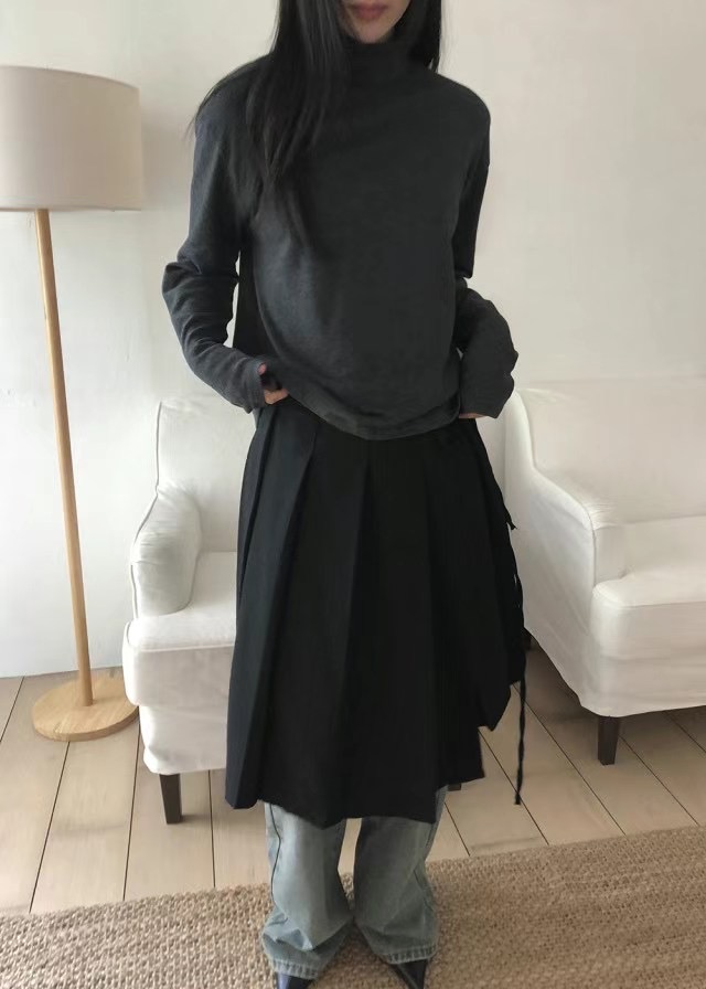 ROOOF韓國直郵女士新品推薦真品熱賣24秋夏半身裙中短裙百褶ROOOF半身裙/中短裙圖色2