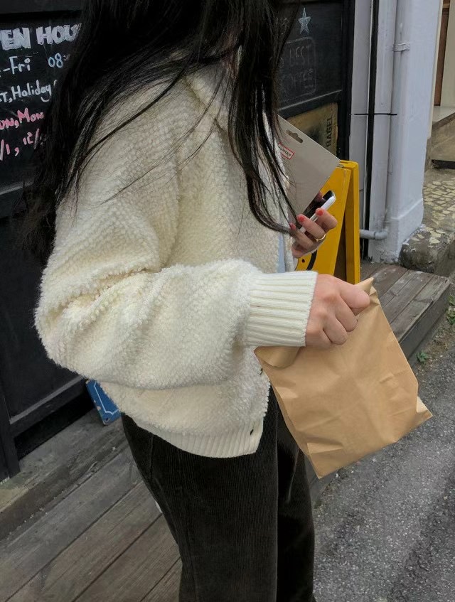 IMMENSE韓國直郵東大門實拍女裝新品職業時尚推薦休閑夾克羊毛IMMENSE夾克