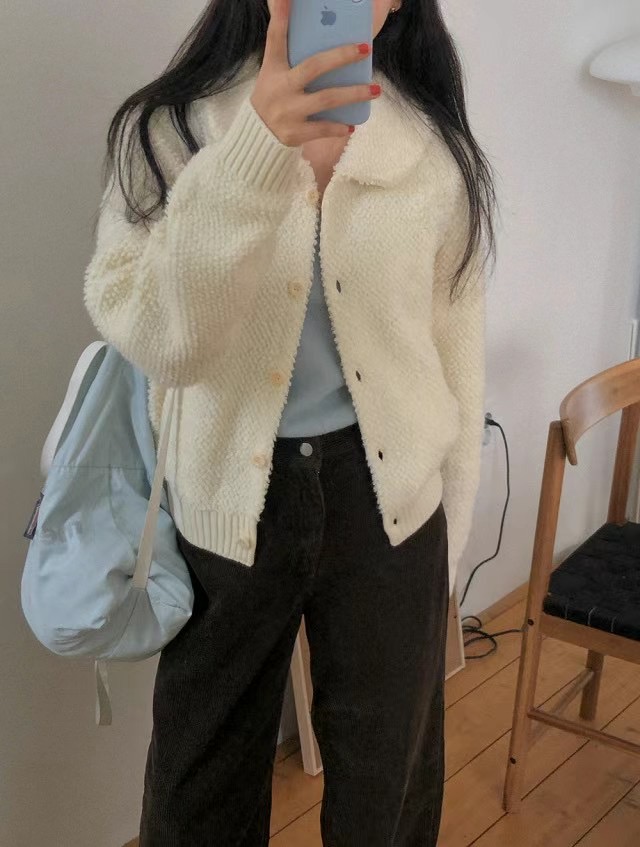 IMMENSE韓國直郵東大門實拍女裝新品職業時尚推薦休閑夾克羊毛IMMENSE夾克