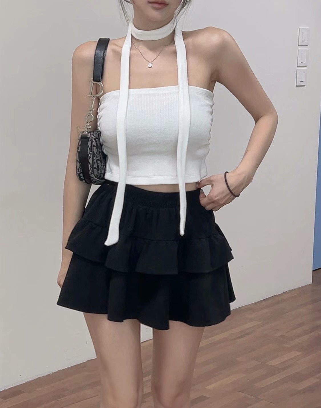 IMMENSE韓國直郵女裝新款時尚休閑真品人氣24秋冬吊帶背心含脖帶IMMENSE吊帶/背心