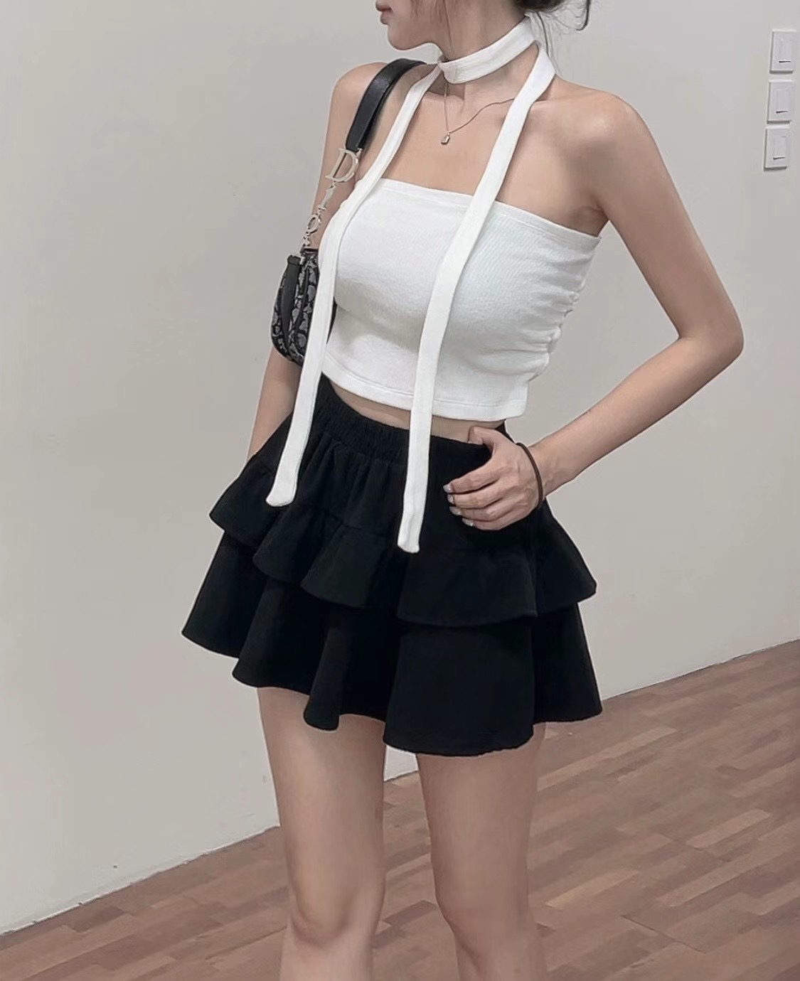 IMMENSE韓國直郵女裝新款時尚休閑真品人氣24秋冬吊帶背心含脖帶IMMENSE吊帶/背心圖色2