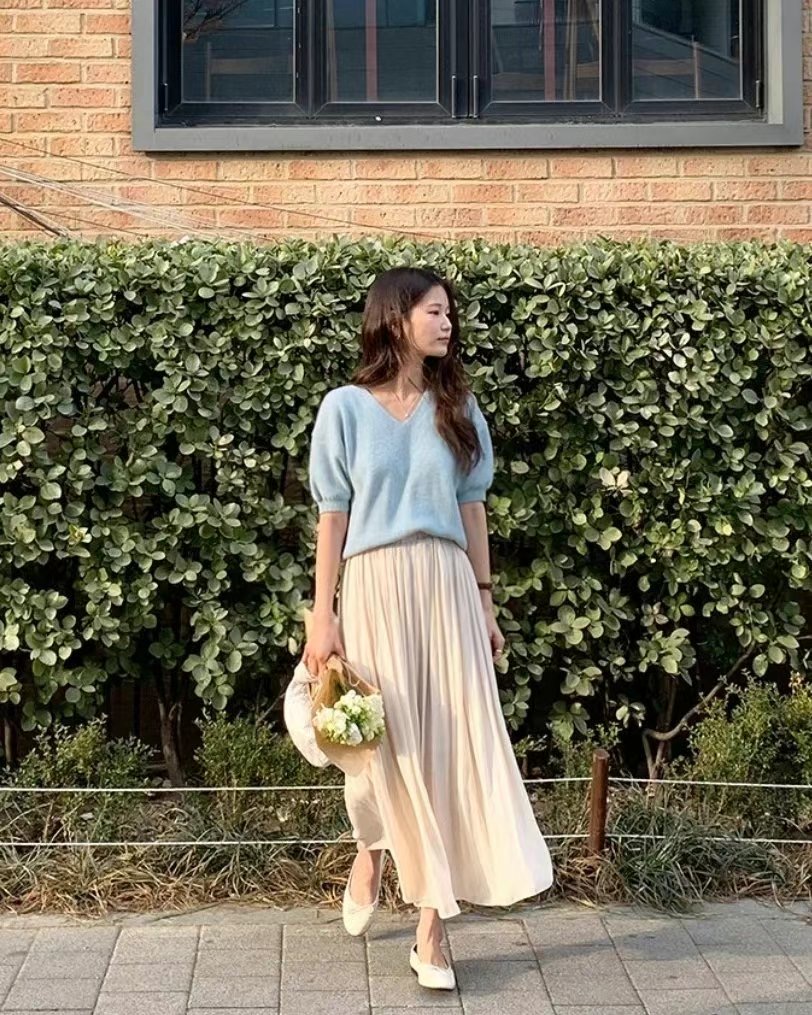 YOU ARE BEAUTIFUL直郵韓國代購女裝新款真品休閑24秋冬長裙YOU ARE BEAUTIFUL長裙