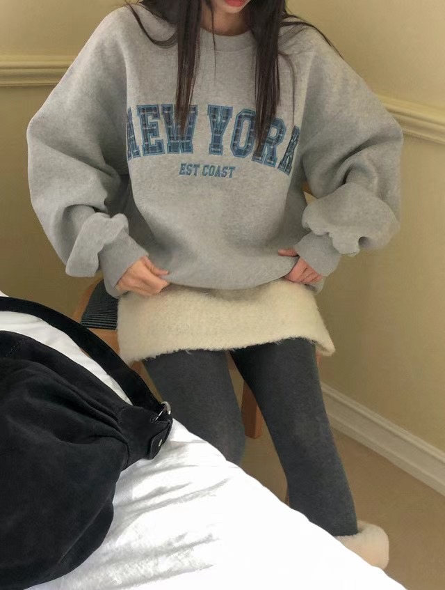 IMMENSE直郵韓國代購女裝新款職業休閑時尚推薦人氣衛衣格紋IMMENSE衛衣