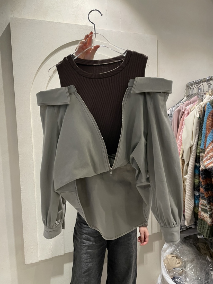 FARBE韓國直郵東大門實拍女裝新品休閑時尚推薦24秋冬襯衫蕾絲衫PLATFORM襯衫/蕾絲衫圖色1