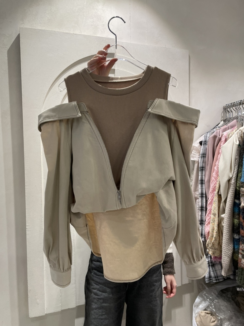 FARBE韓國直郵東大門實拍女裝新品休閑時尚推薦24秋冬襯衫蕾絲衫PLATFORM襯衫/蕾絲衫圖色2