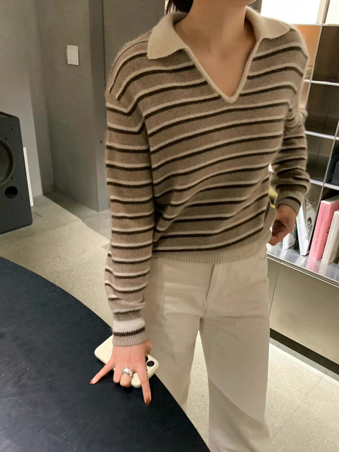 APRICOT直郵韓國代購女裝新品休閑人氣時尚真品熱賣24秋冬針織衫APRICOT針織衫