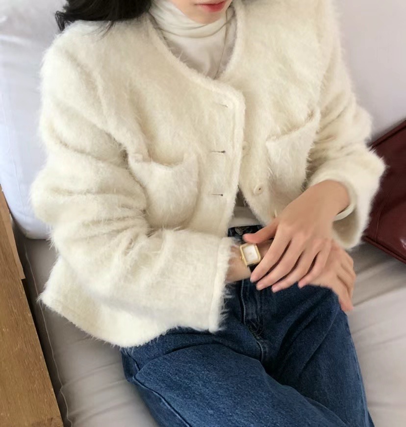 BABER韓國直郵女裝新款人氣休閑職業時尚24秋冬推薦夾克羊毛THE ORA夾克