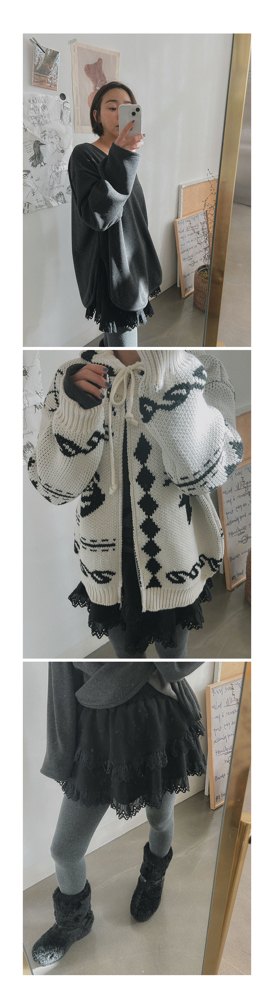 LIKE A韓國直郵東大門實拍女裝新品熱賣24秋冬職業人氣短裙LIKE A短裙