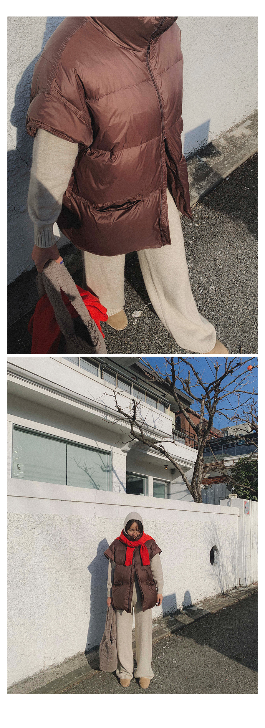 LIKE A韓國直郵女裝新品職業時尚休閑人氣24秋冬真品馬甲鴨絨LIKE A馬甲