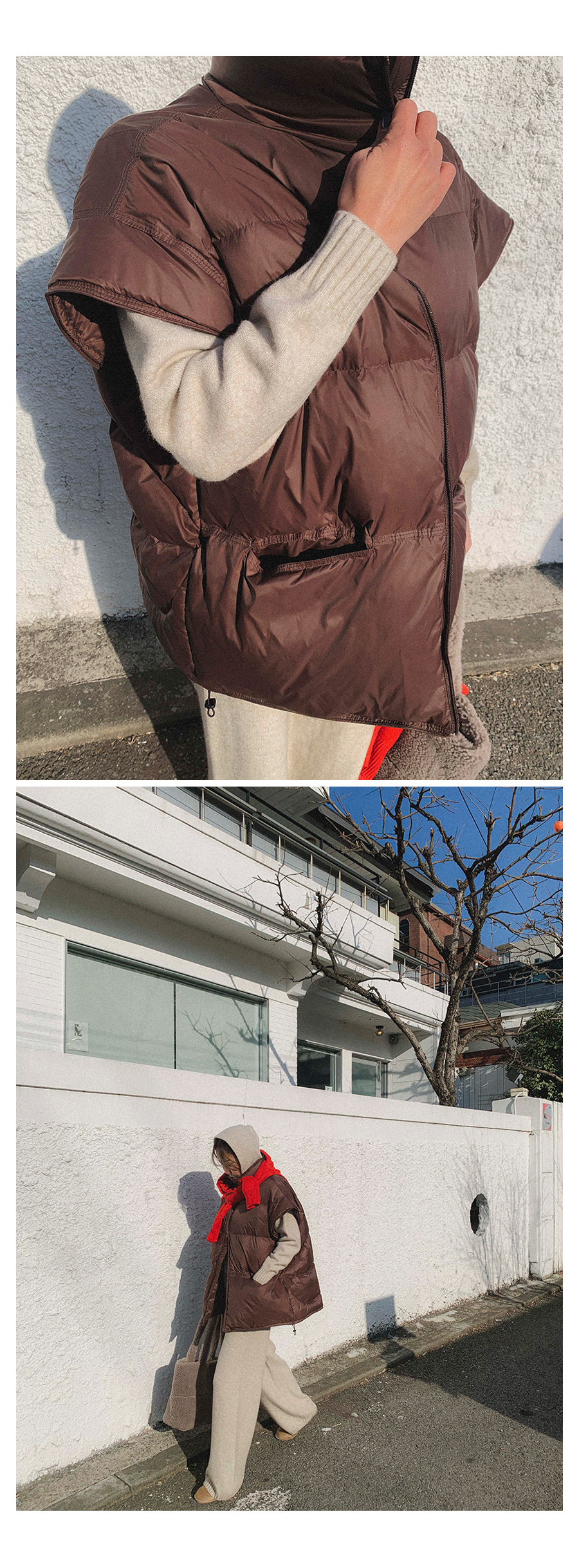 LIKE A韓國直郵女裝新品職業時尚休閑人氣24秋冬真品馬甲鴨絨LIKE A馬甲