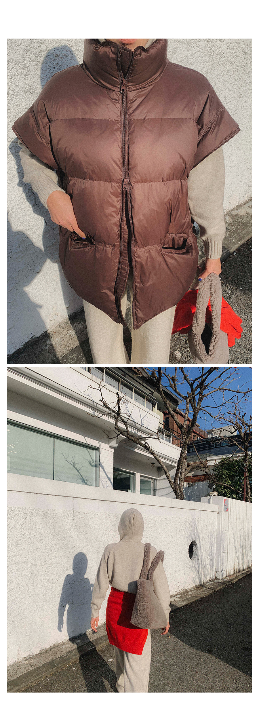 LIKE A韓國直郵女裝新品職業時尚休閑人氣24秋冬真品馬甲鴨絨LIKE A馬甲
