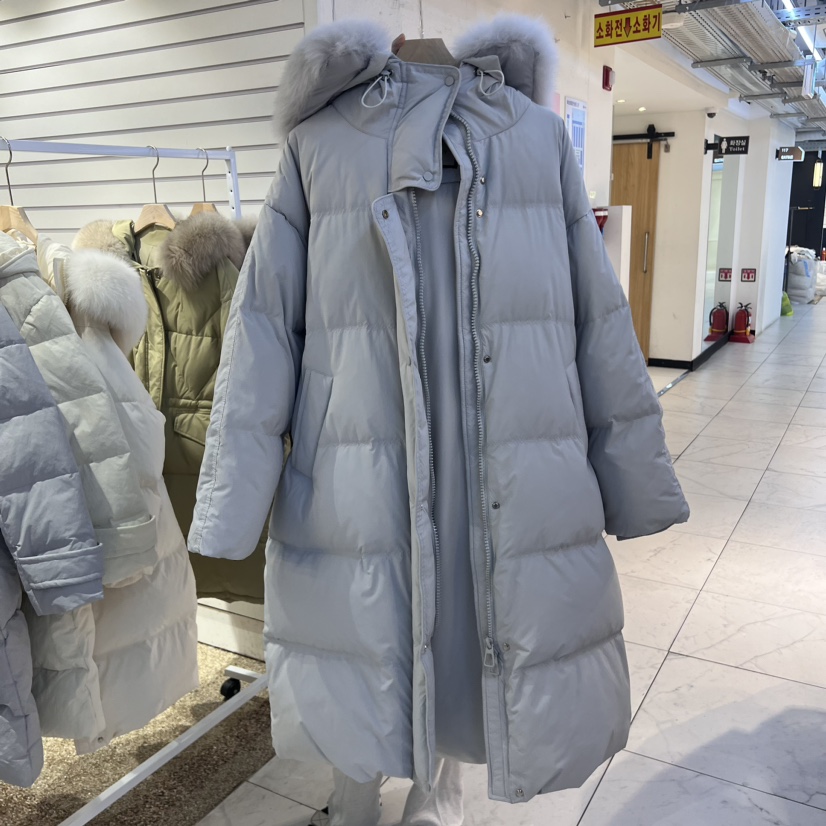 SIMPLE PARK/WMSTORY韓國直郵東大門代購女裝新品休閑長款羽絨服含腰帶填充SIMPLE PARK/WMSTORY長款羽絨服圖色2