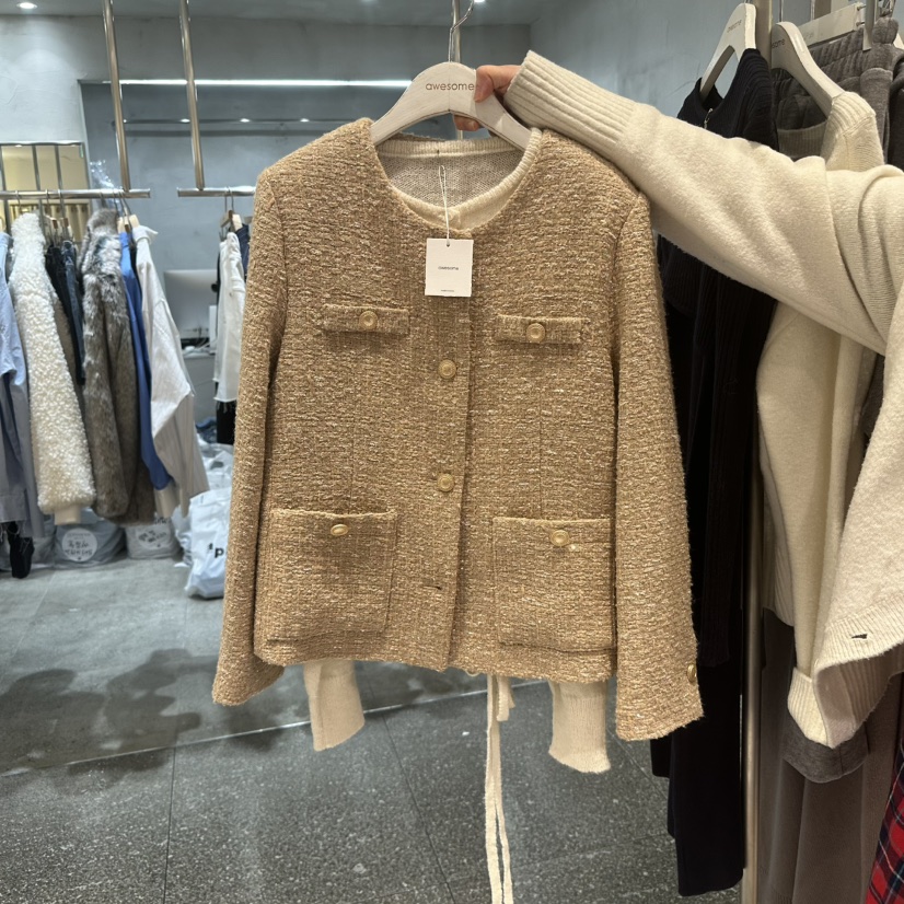 AWESOME-L韓國直郵東大門實拍女裝新款職業時尚24秋冬夾克AWESOME-L夾克圖色1