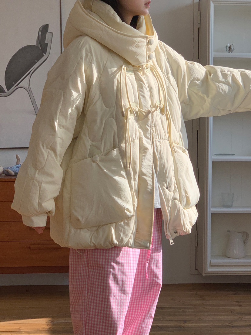 JKICHI韓國直郵東大門實拍女裝新品推薦短款羽絨服絎縫鴨絨EDIT短款羽絨服