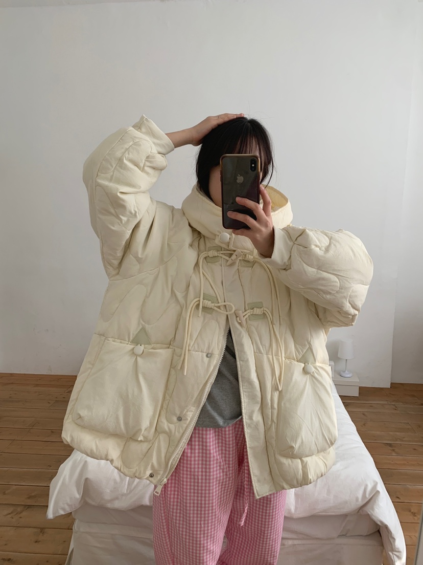 JKICHI韓國直郵東大門實拍女裝新品推薦短款羽絨服絎縫鴨絨EDIT短款羽絨服