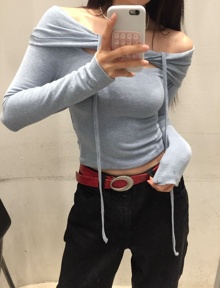 MARS直郵韓國代購女裝新品推薦人氣真品休閑熱賣職業長袖T恤mars長袖T恤