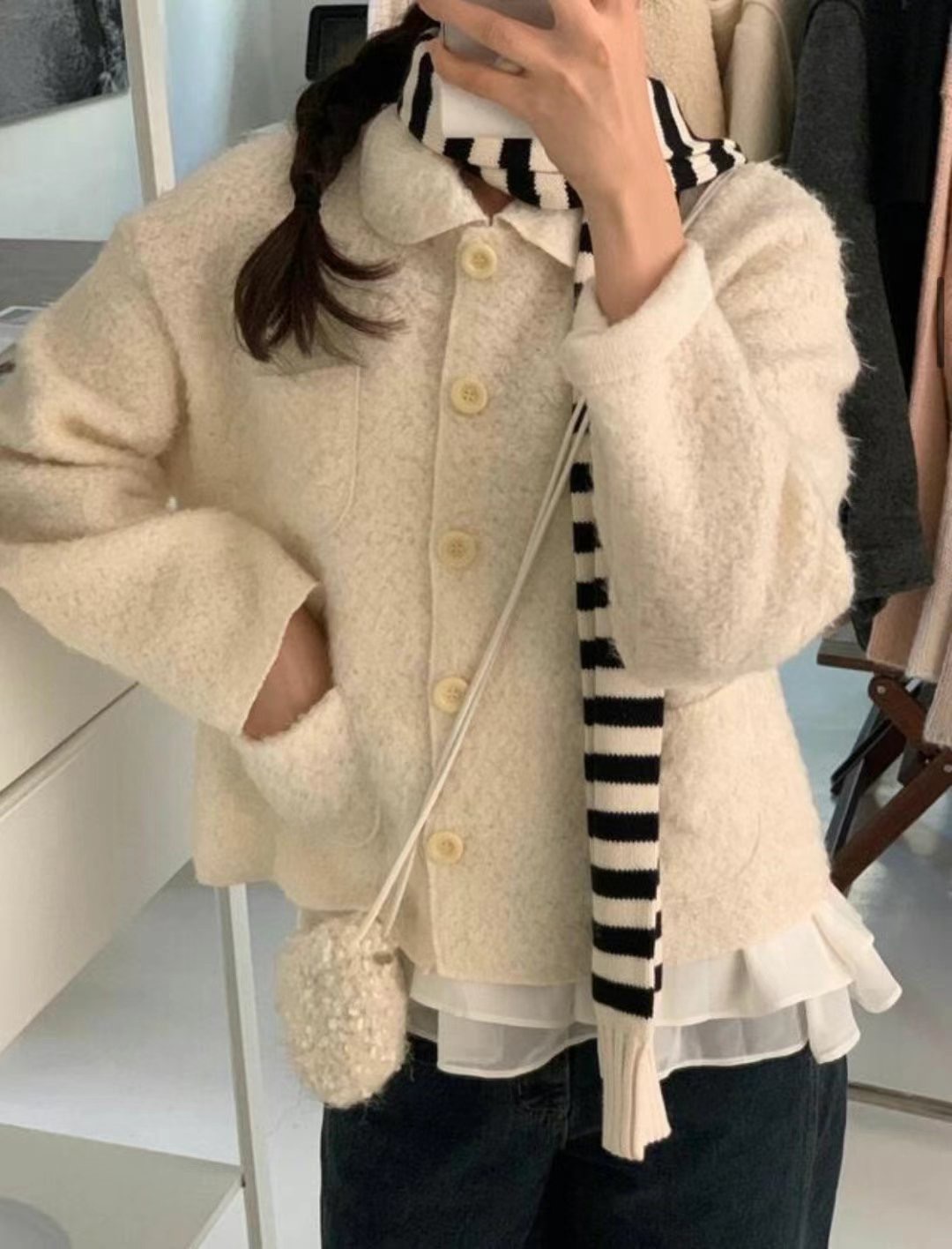 TREEAN直郵韓國代購女裝新品推薦熱賣人氣24秋冬職業真品夾克TREEAN夾克