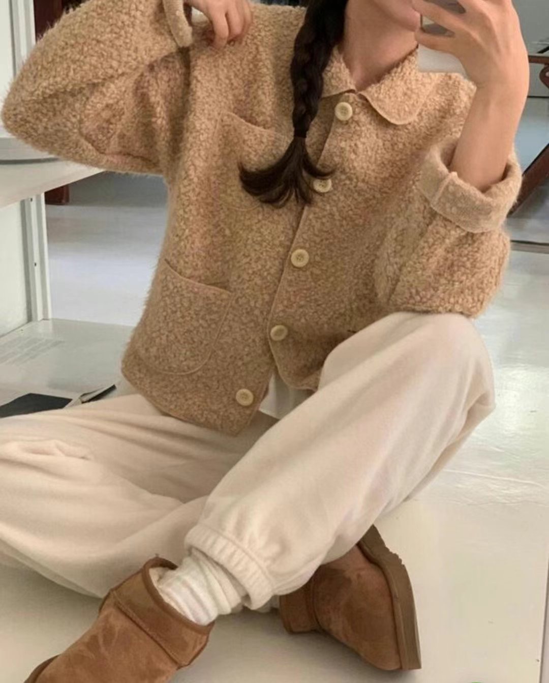 TREEAN直郵韓國代購女裝新品推薦熱賣人氣24秋冬職業真品夾克TREEAN夾克