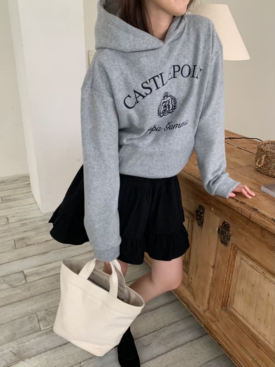 WEARME東大門代購女士新款熱賣職業24秋冬人氣衛衣抓絨連帽WEARME衛衣
