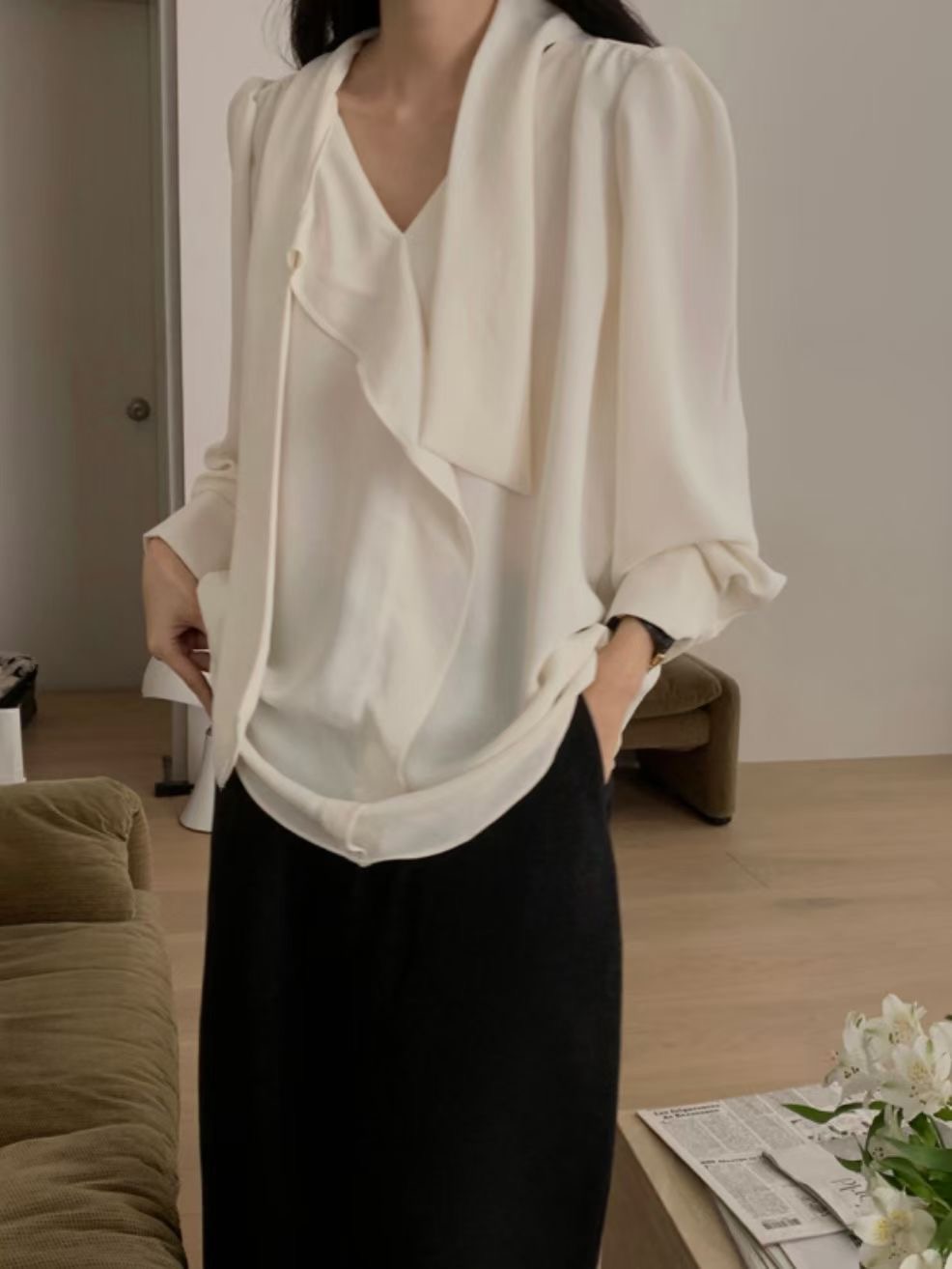 WEARME韓國直郵女裝新款休閑24秋冬熱賣人氣時尚襯衫蕾絲衫WEARME襯衫/蕾絲衫