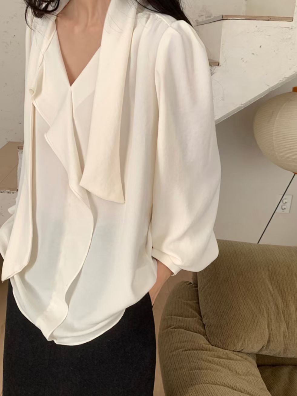 WEARME韓國直郵女裝新款休閑24秋冬熱賣人氣時尚襯衫蕾絲衫WEARME襯衫/蕾絲衫圖色2