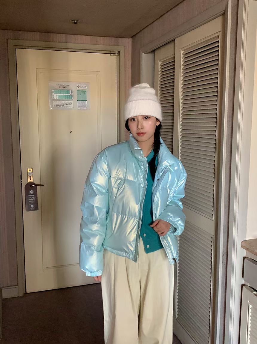 WEARME東大門直郵女士新款職業24秋冬時尚人氣短款棉服填充WEARME短款棉服圖色2