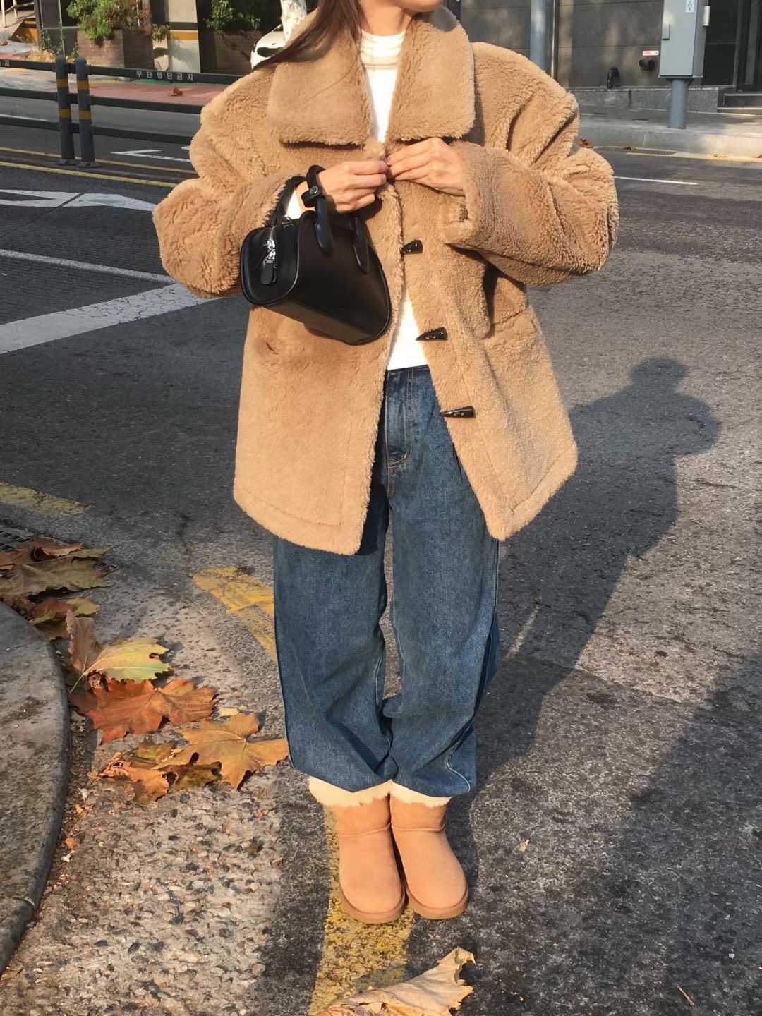 WEARME東大門代購女士新品時尚熱賣休閑24秋冬推薦短款大衣WEARME短款大衣