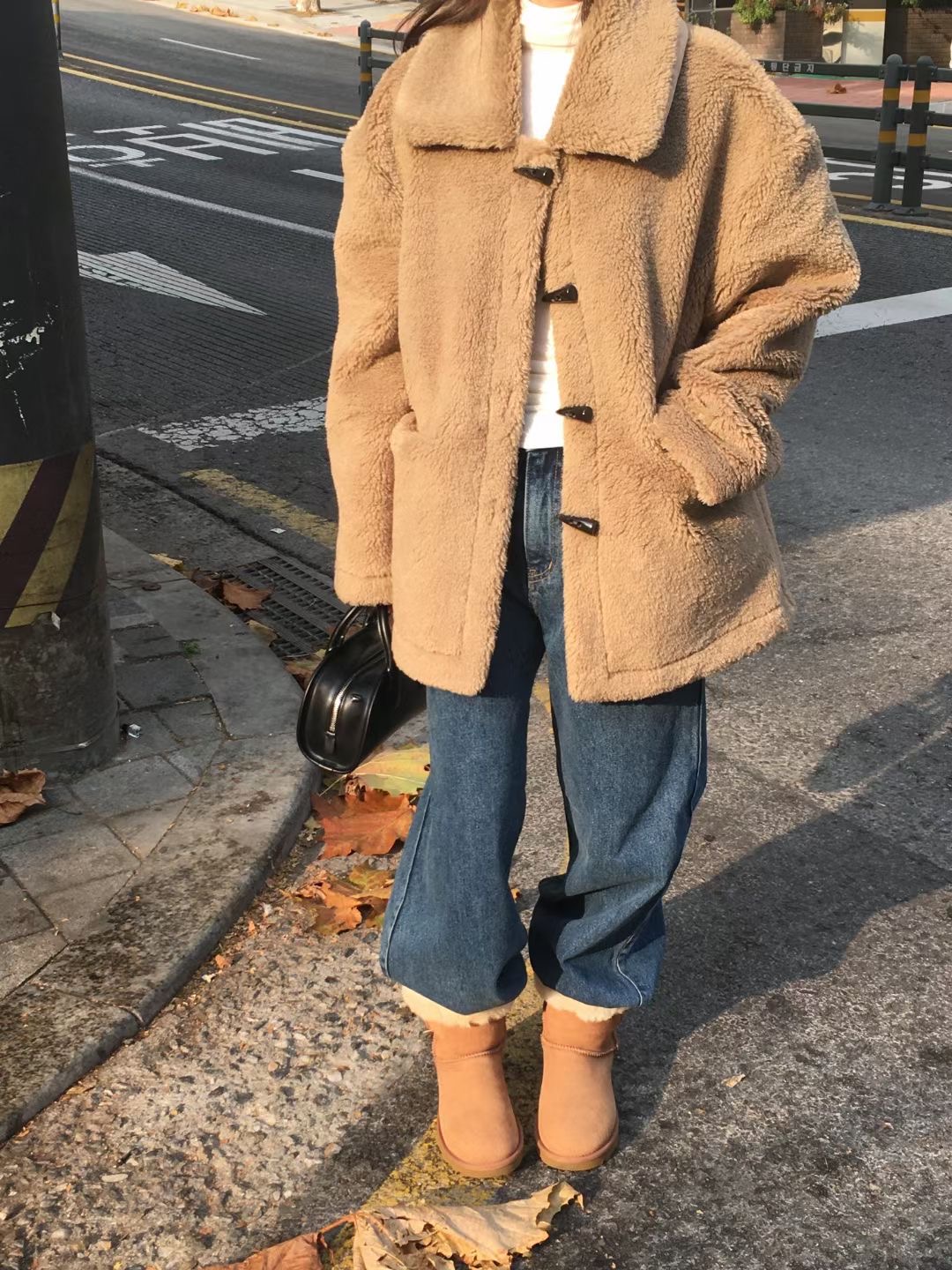 WEARME東大門代購女士新品時尚熱賣休閑24秋冬推薦短款大衣WEARME短款大衣圖色2