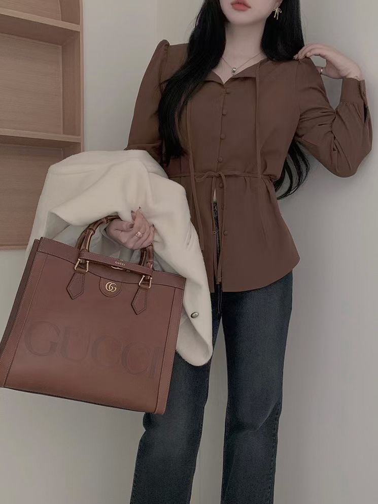 WEARME東大門代購女士新款24秋冬推薦時尚襯衫蕾絲衫含腰繩WEARME襯衫/蕾絲衫