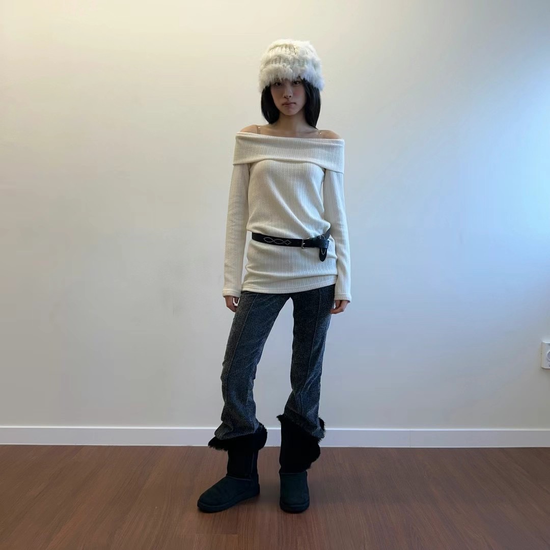 PIC韓國代購女裝新款24秋冬人氣職業時尚推薦熱賣休閑長袖T恤PIC長袖T恤