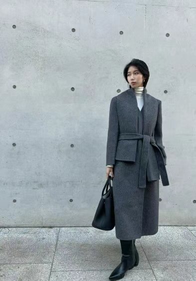 MARFA-T東大門代購女裝新品真品休閑職業熱賣中長款大衣手工MARFA-T中長款大衣圖色2