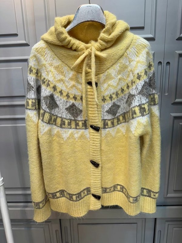 LIKE A東大門實拍女裝新品真品時尚人氣熱賣休閑針織衫連帽LIKE A針織衫圖色1