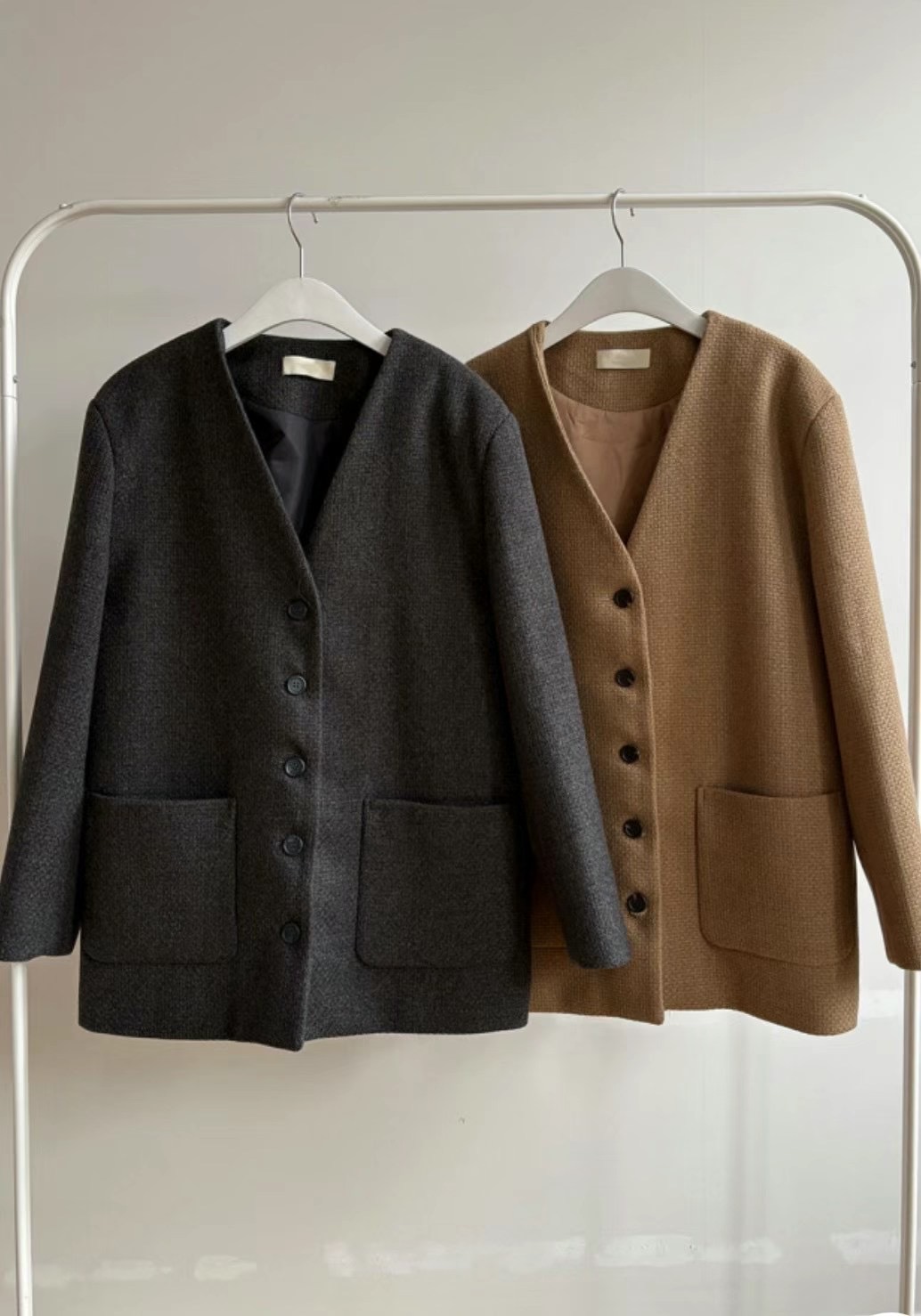 MONMOUTH東大門實拍女士新品24秋冬推薦真品休閑人氣時尚夾克MONMOUTH夾克圖色2左二色