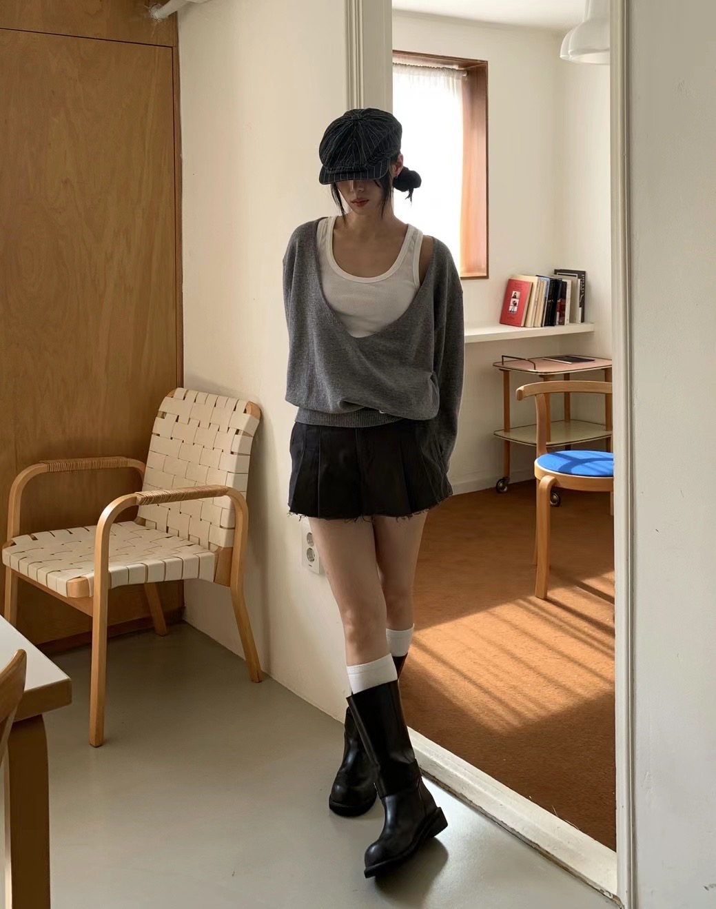 MONMOUTH東大門代購女士新品真品時尚休閑人氣24秋冬針織衫MONMOUTH針織衫